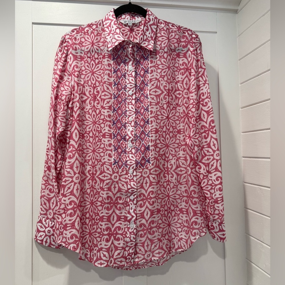 Sulu Collection Pink and White‎ Patterned Shirt